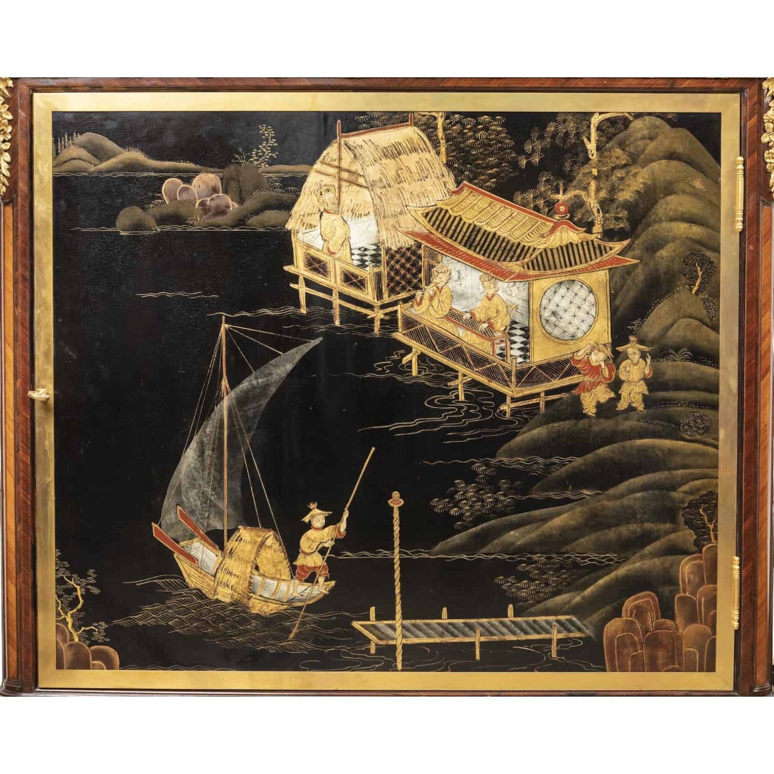 A French 19th Century Louis XVI St. Kingwood Meuble D’appui - Antiquité Gallery