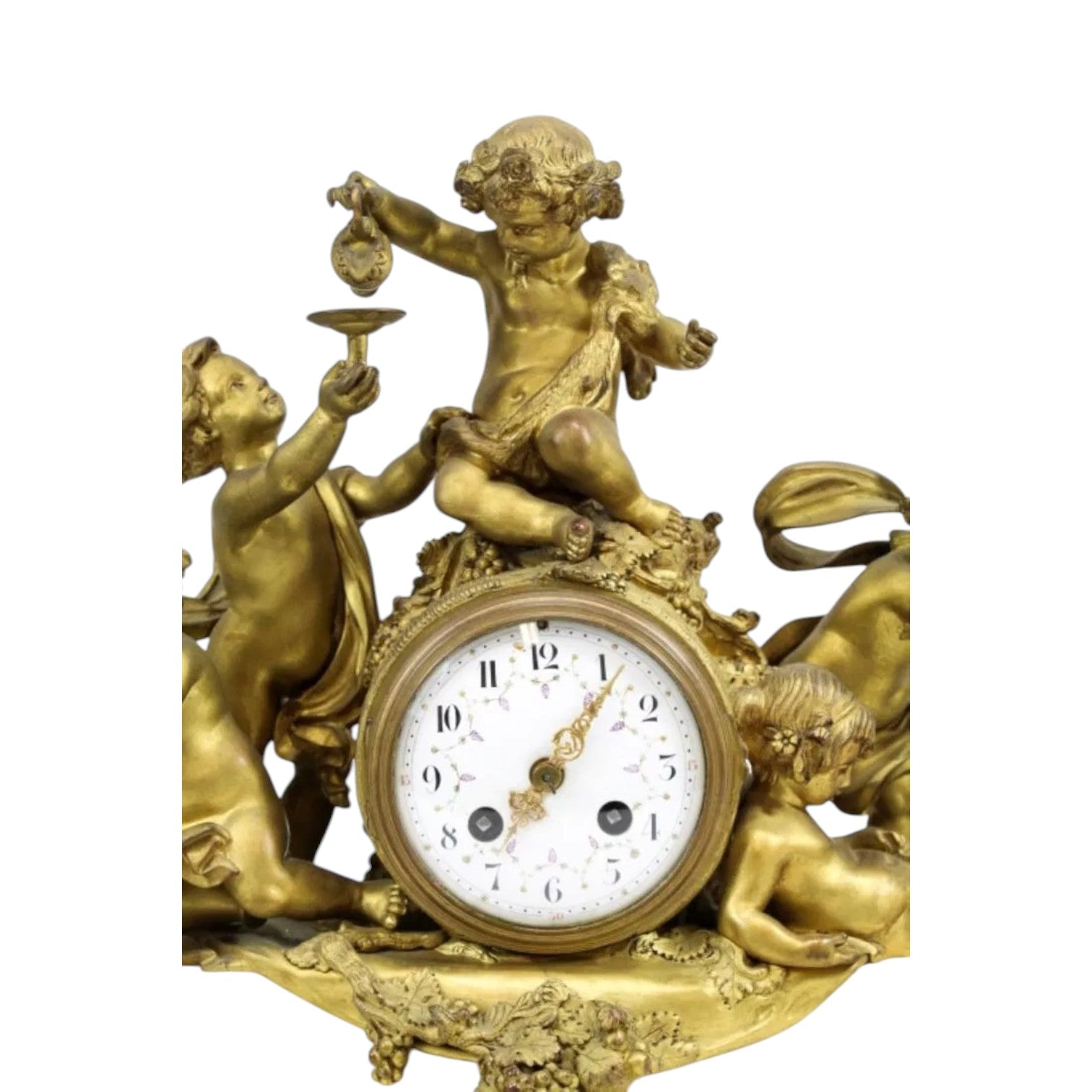 French Louis XVI Style Ormolu Mounted Marble Garniture Set, c late 19th Century - Antiquité Gallery