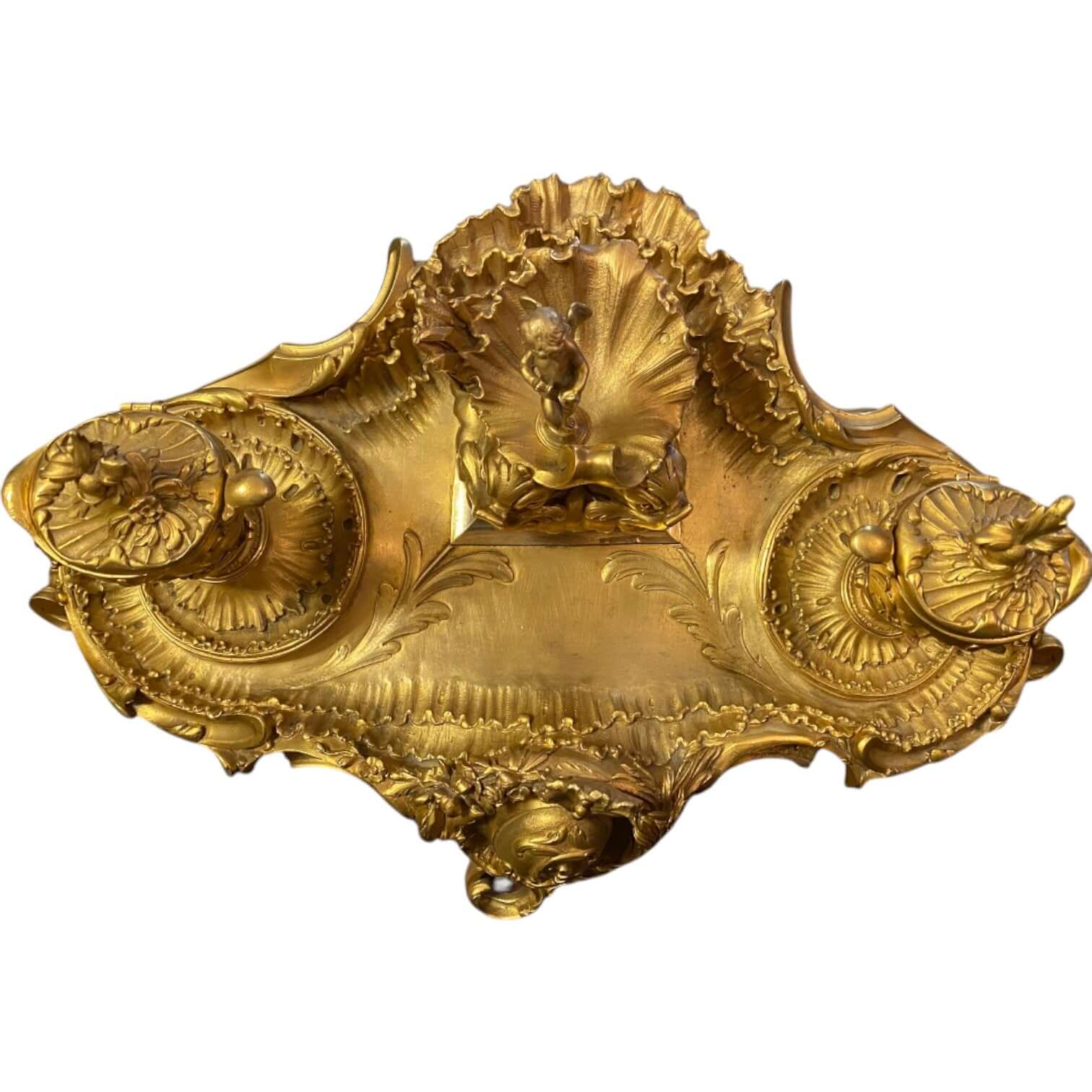 19th century bronze inkwell - Antiquité Gallery