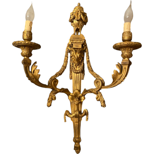 A Louis XVI style pair of wall lights - Antiquité Gallery