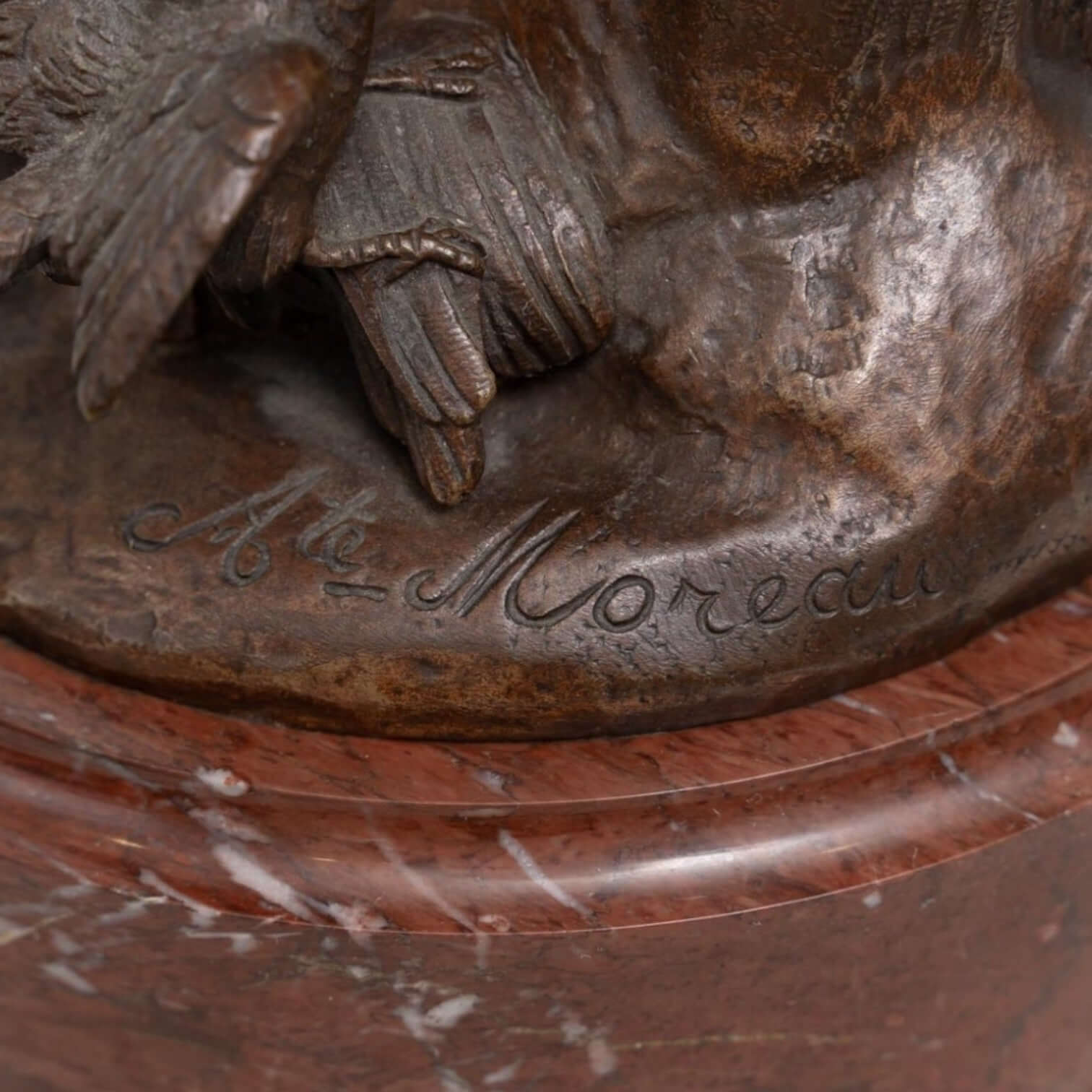 Large Bronze Sculpture Auguste Moreau - Antiquité Gallery