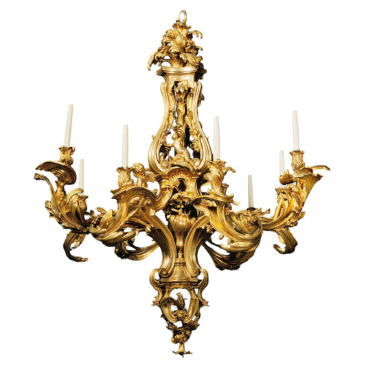A FRENCH ORMOLU NINE-LIGHT CHANDELIER - Antiquité Gallery