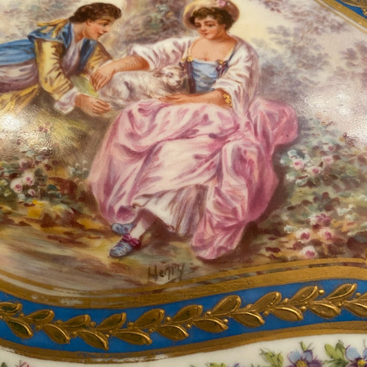 19th Century French Sèvres Porcelain Jewelry Box - Antiquité Gallery