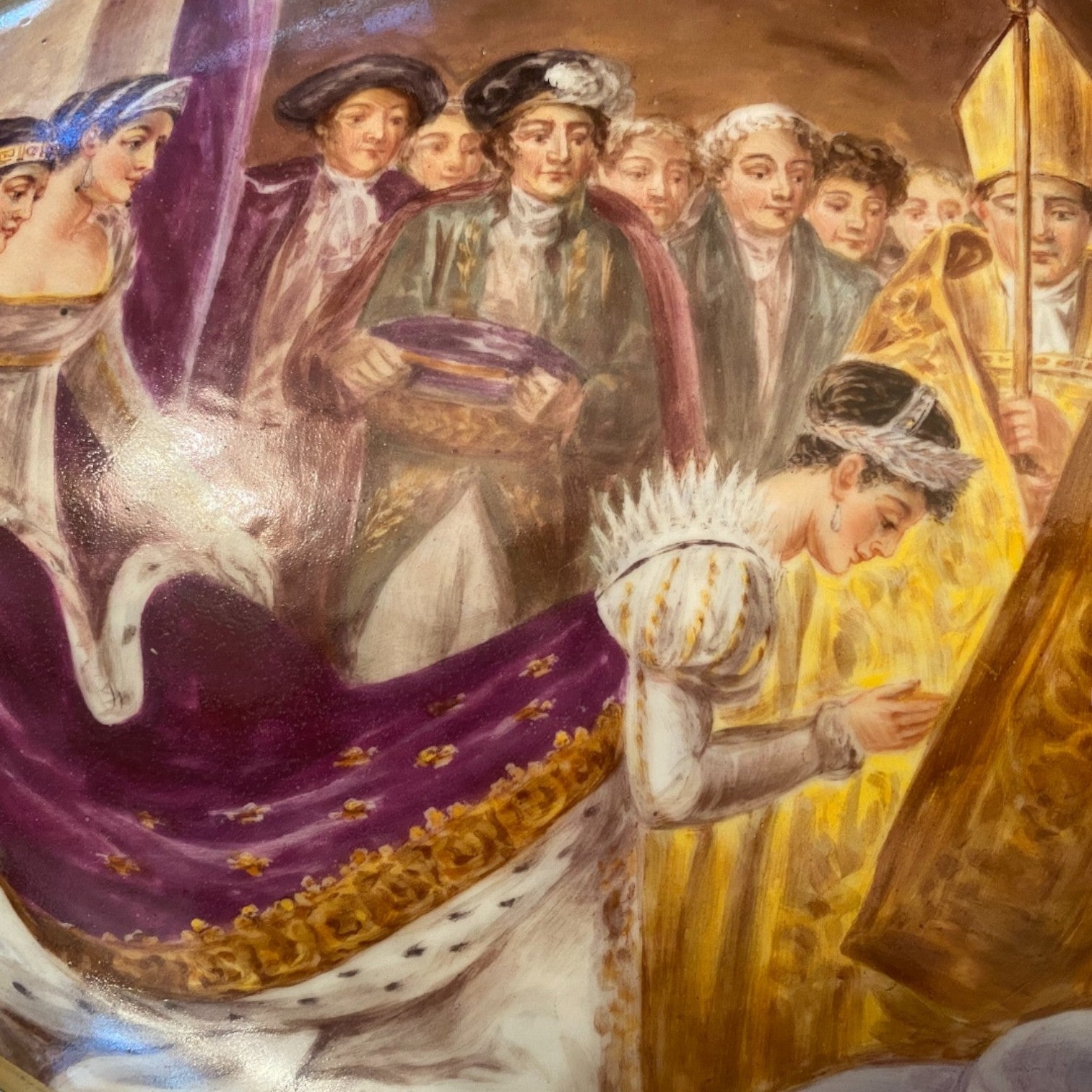Antique Hand-Painted Sèvres Porcelain Box – Coronation Scene - Antiquité Gallery