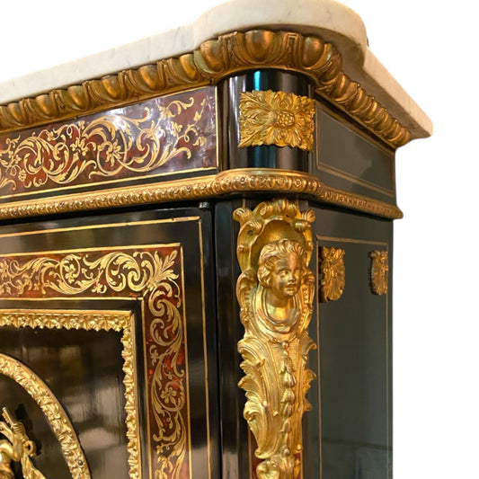 Cabinet In Boulle Marquetry, Napoleon III Period - Antiquité Gallery