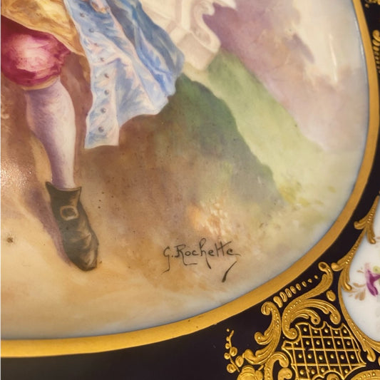 oval sevres plate - Antiquité Gallery