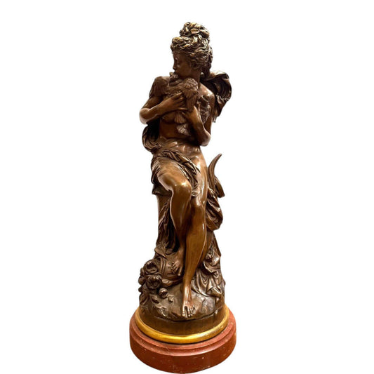 carrier belleuse bronze sculpture - Antiquité Gallery