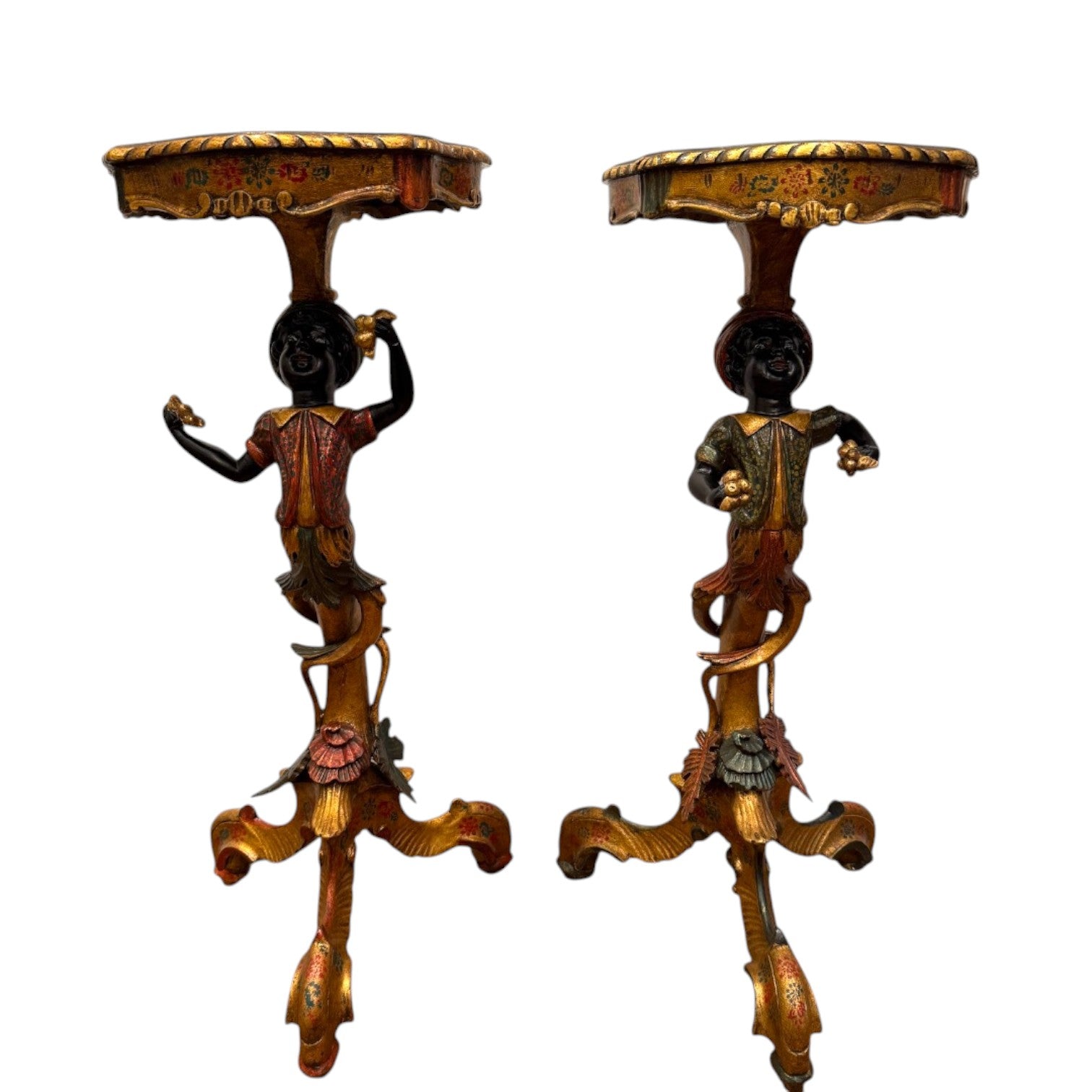 A pair of 19th century Venetian pedestal - Antiquité Gallery