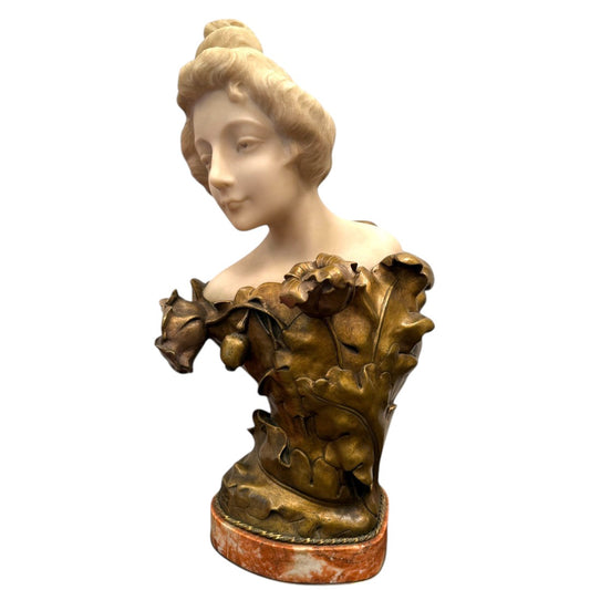 marble and bronze bust - Antiquité Gallery