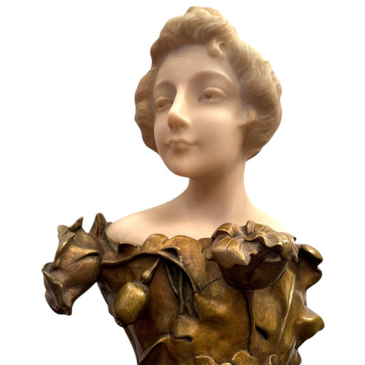marble and bronze bust - Antiquité Gallery