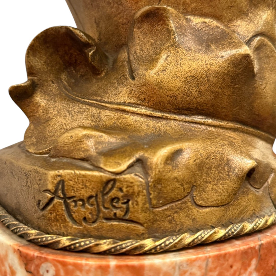 marble and bronze bust - Antiquité Gallery