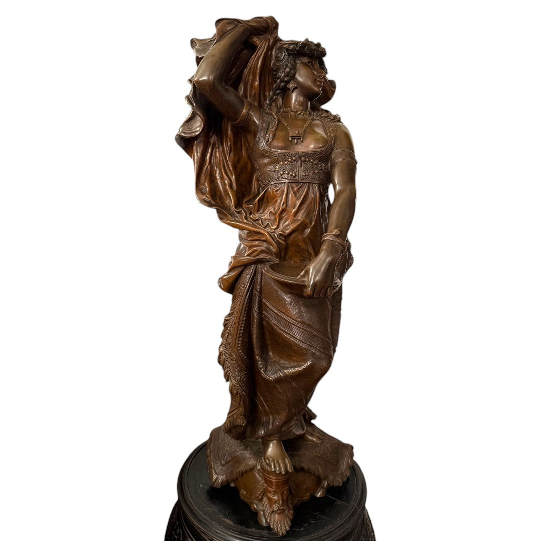 Henry Weisse (German, 19th Century), Bronze Sculpture of a Woman - Antiquité Gallery