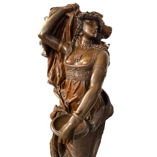 Henry Weisse (German, 19th Century), Bronze Sculpture of a Woman - Antiquité Gallery