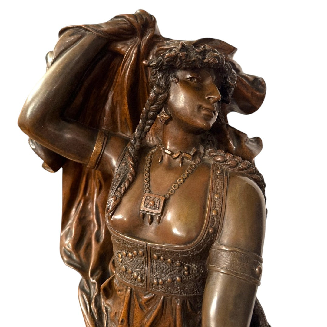 Henry Weisse (German, 19th Century), Bronze Sculpture of a Woman - Antiquité Gallery
