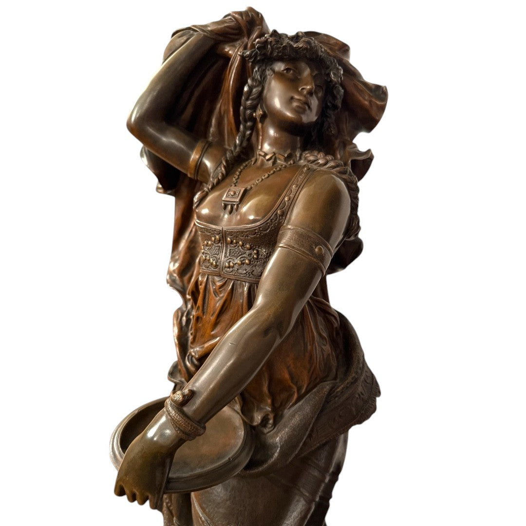 Henry Weisse (German, 19th Century), Bronze Sculpture of a Woman - Antiquité Gallery