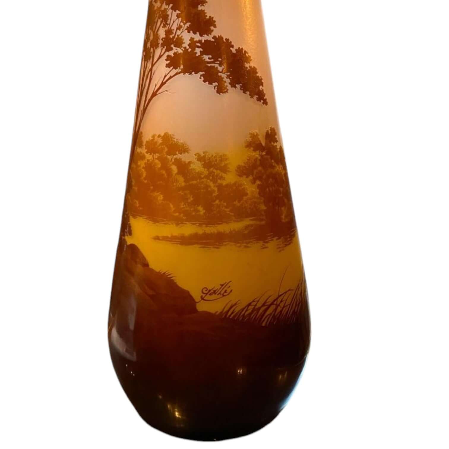 landscape Emile Galle vase - Antiquité Gallery