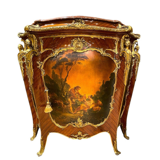 A FRENCH ORMOLU-MOUNTED KINGWOOD AND VERNIS MARTIN MEUBLE - Antiquité Gallery