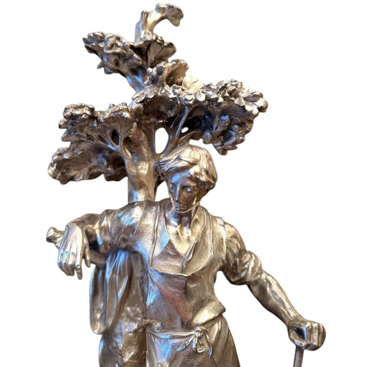 A French silvered bronze presentation figural group Christofle & Cie, Paris late 19th century - Antiquité Gallery