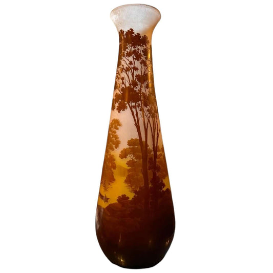 landscape Emile Galle vase - Antiquité Gallery