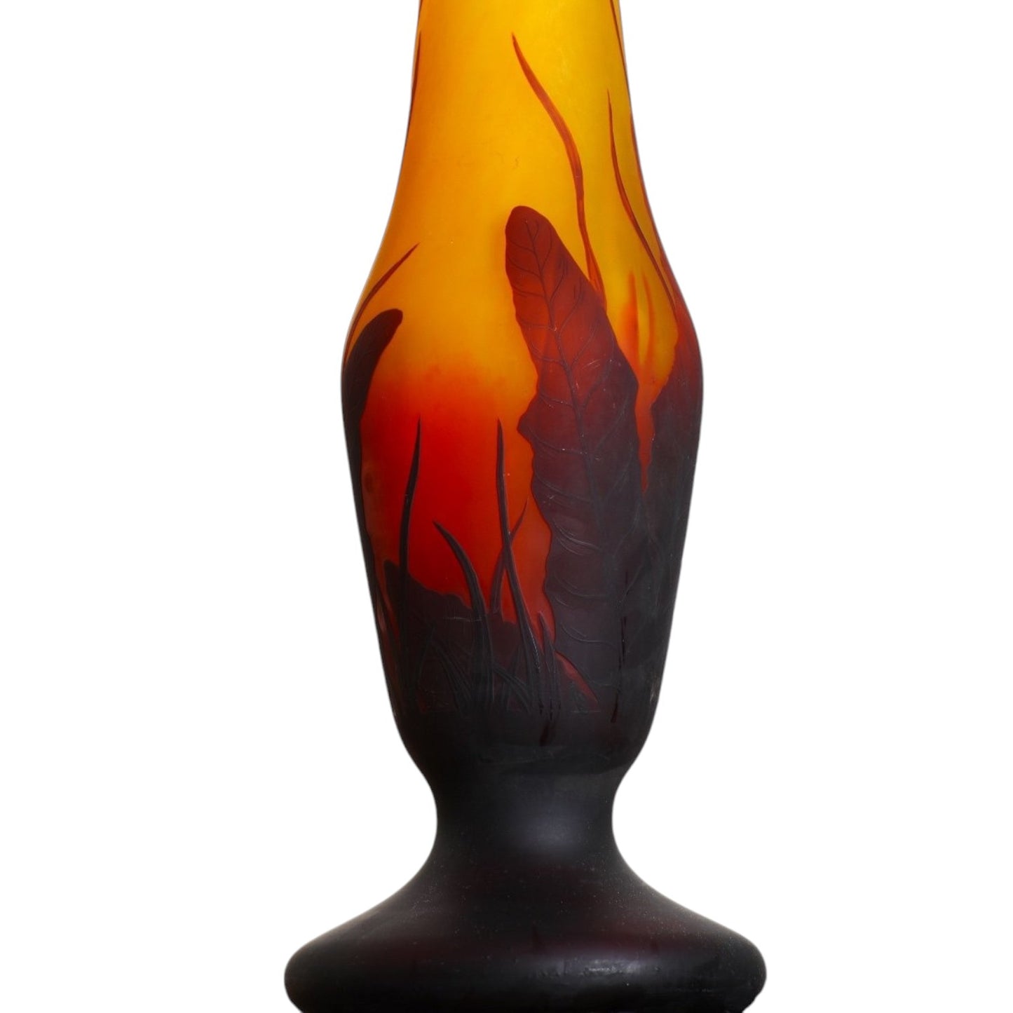 Very Large Vase Daum Nancy Cross Of Lorraine -23.8 Inch - Art Nouveau Circa 1905 - Antiquité Gallery