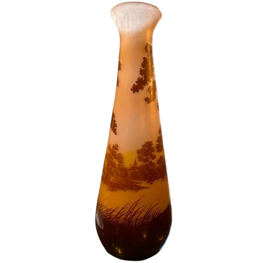 landscape Emile Galle vase - Antiquité Gallery