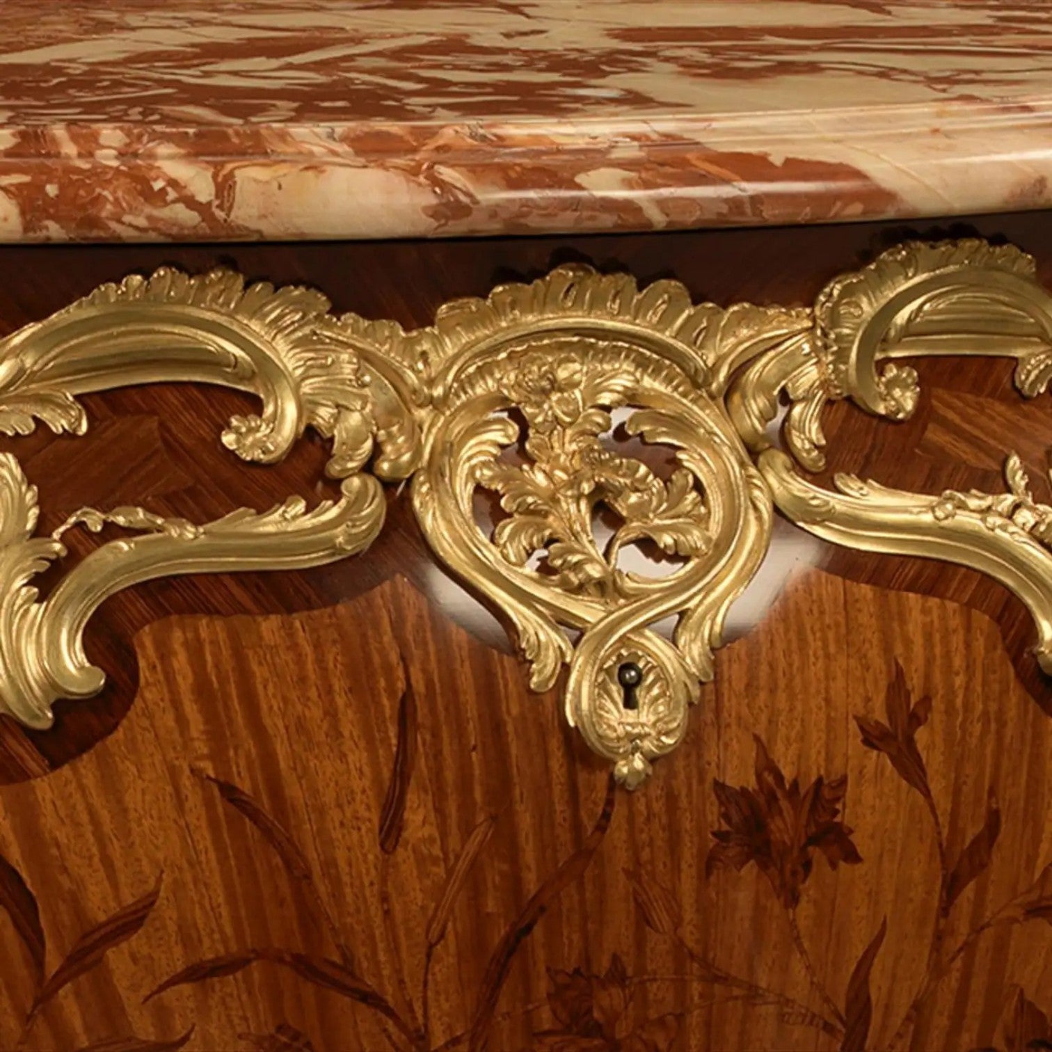 A Marquetry and Gilt-Bronze Commode by Emmanuel Zwiener - Antiquité Gallery