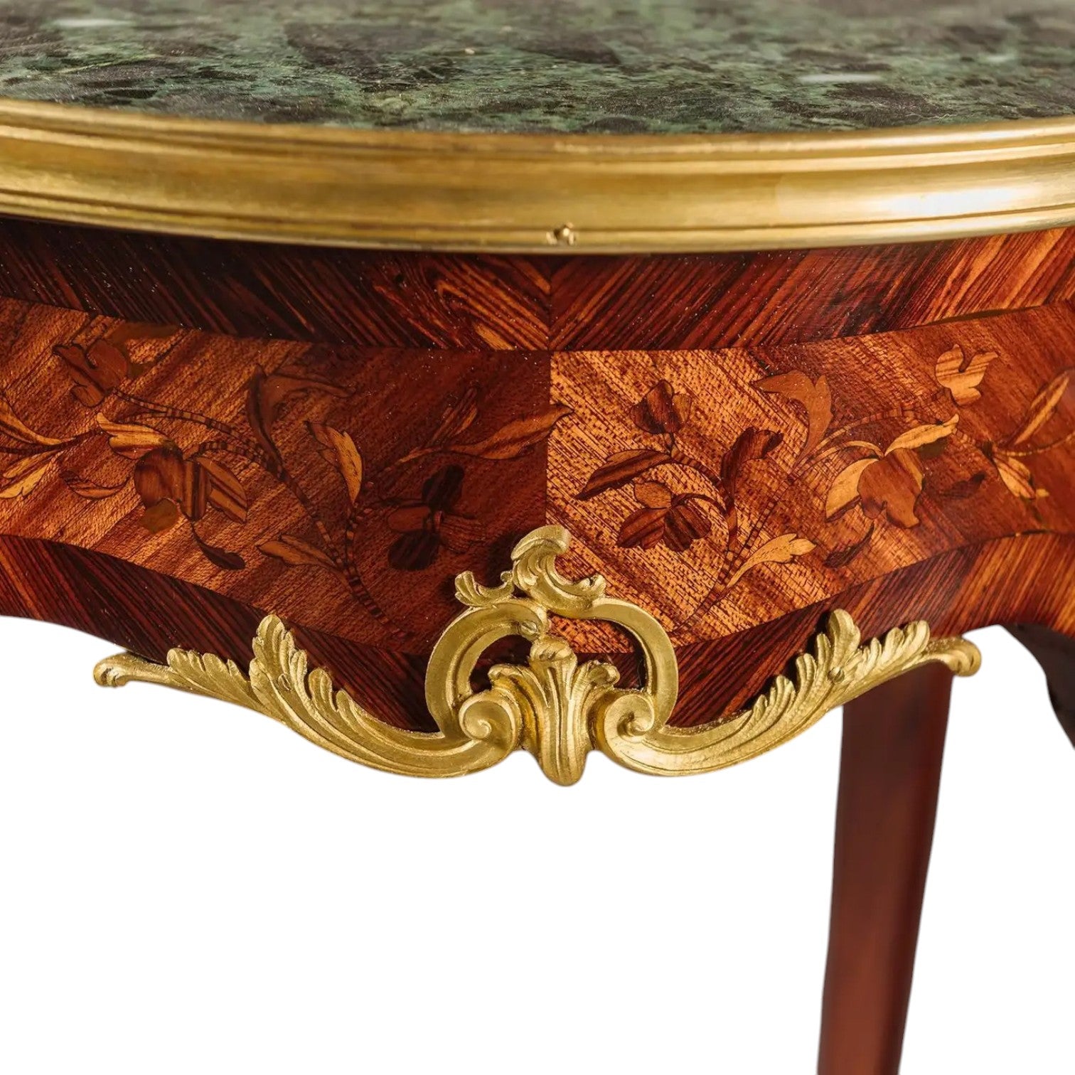 A Louis XV Style Marquetry Inlaid Gueridon By Emmanuel Zwiener - Antiquité Gallery