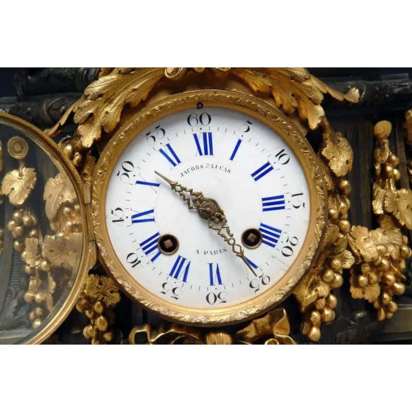 Antique French Figural Clock By Raingo Freres Paris - Antiquité Gallery