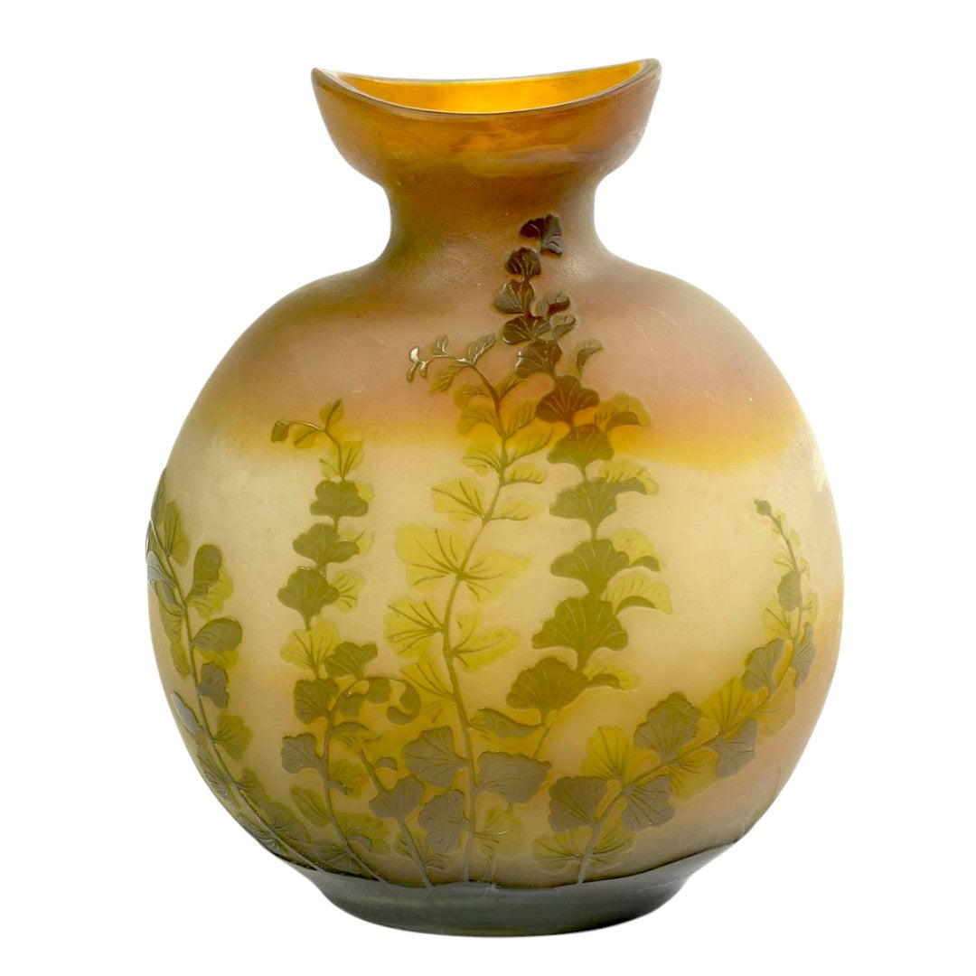 Émile Gallé Cameo Glass Vase (c. 1900) - Antiquité Gallery