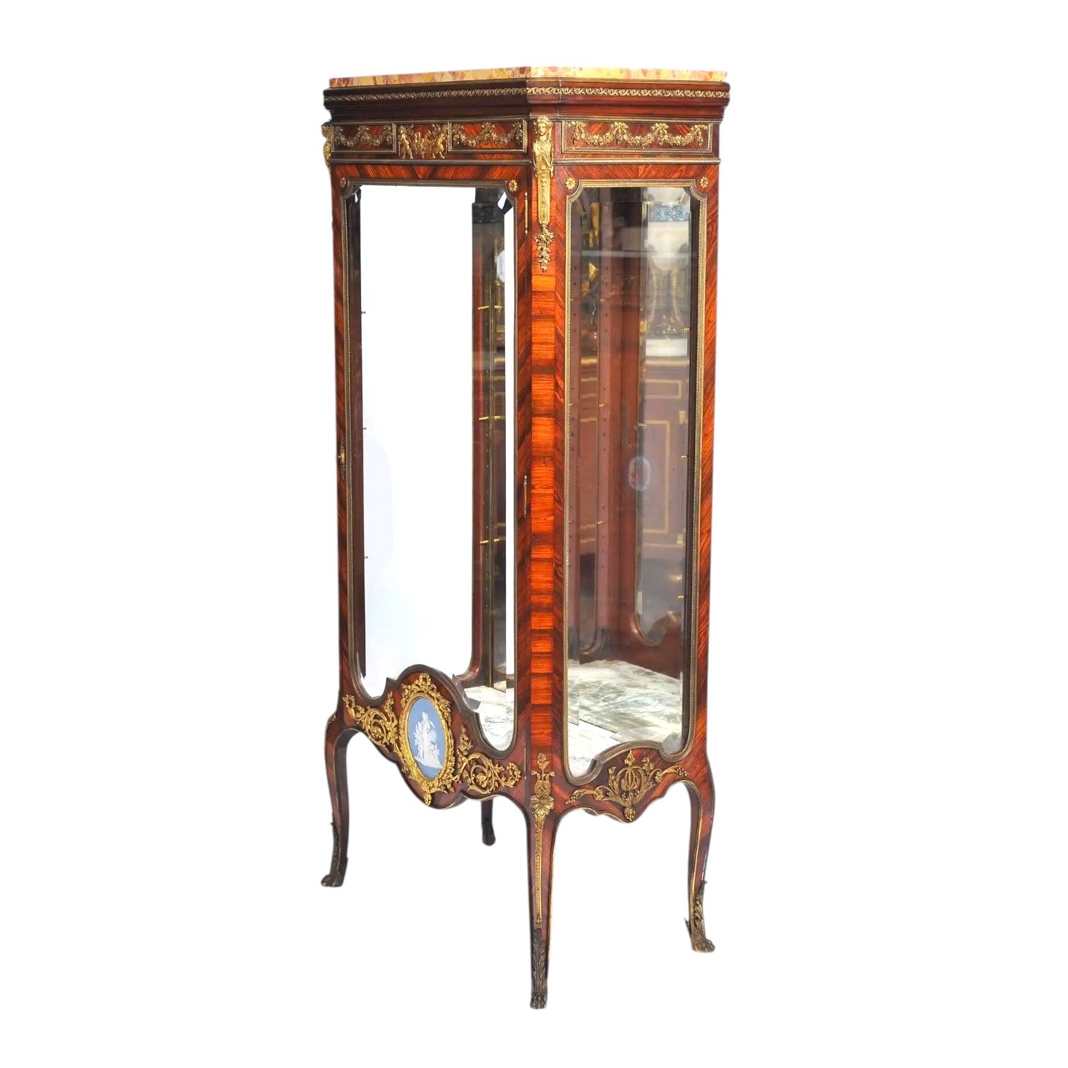 Louis XV style kingwood vitrine - Antiquité Gallery