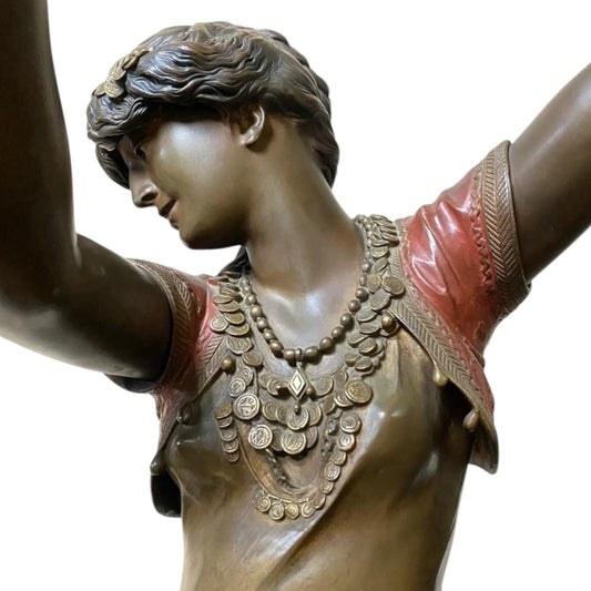 ESMERALDA & GOAT BRONZE STATUE - Antiquité Gallery