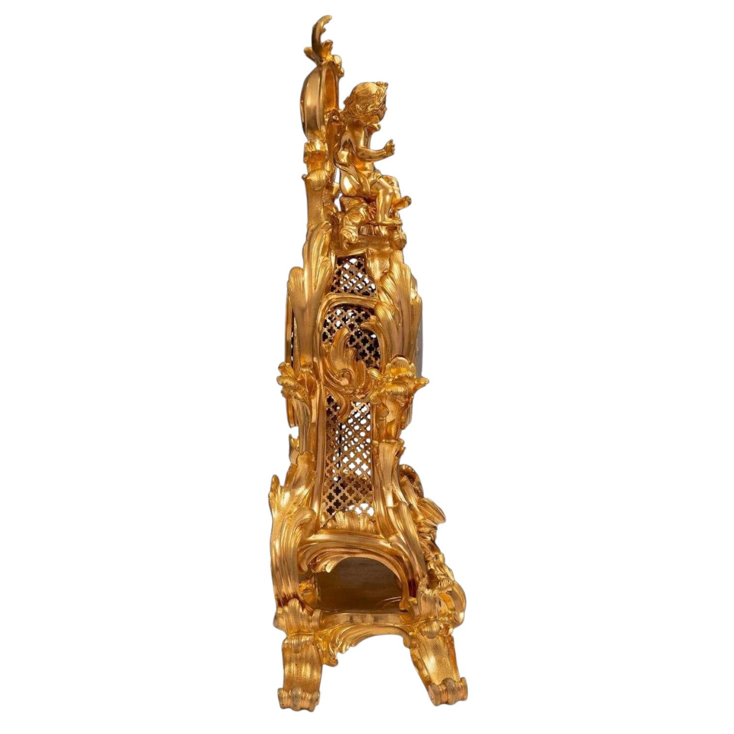 A French Louis XV St. Ormolu Clock Signed Richond - Antiquité Gallery