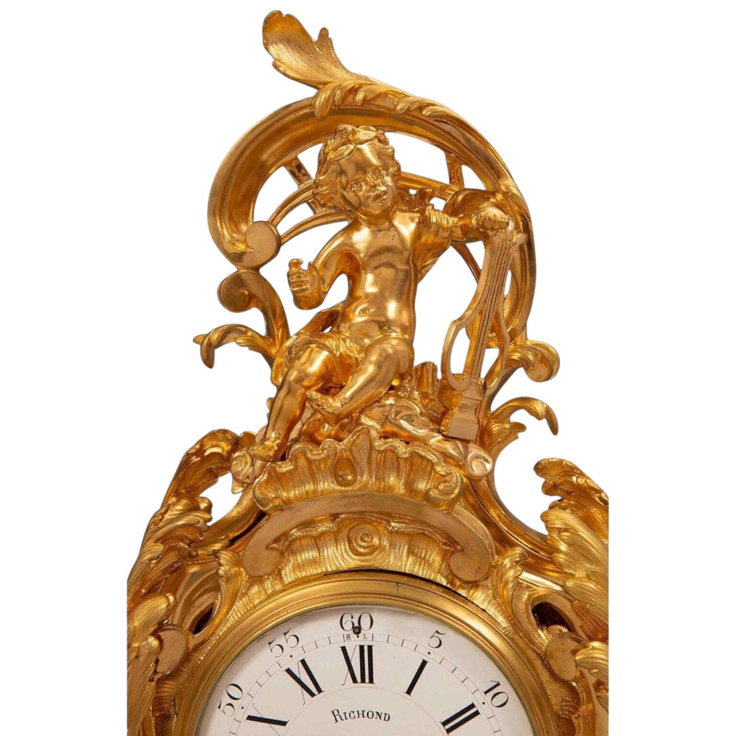 A French Louis XV St. Ormolu Clock Signed Richond - Antiquité Gallery