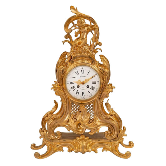 A French Louis XV St. Ormolu Clock Signed Richond - Antiquité Gallery
