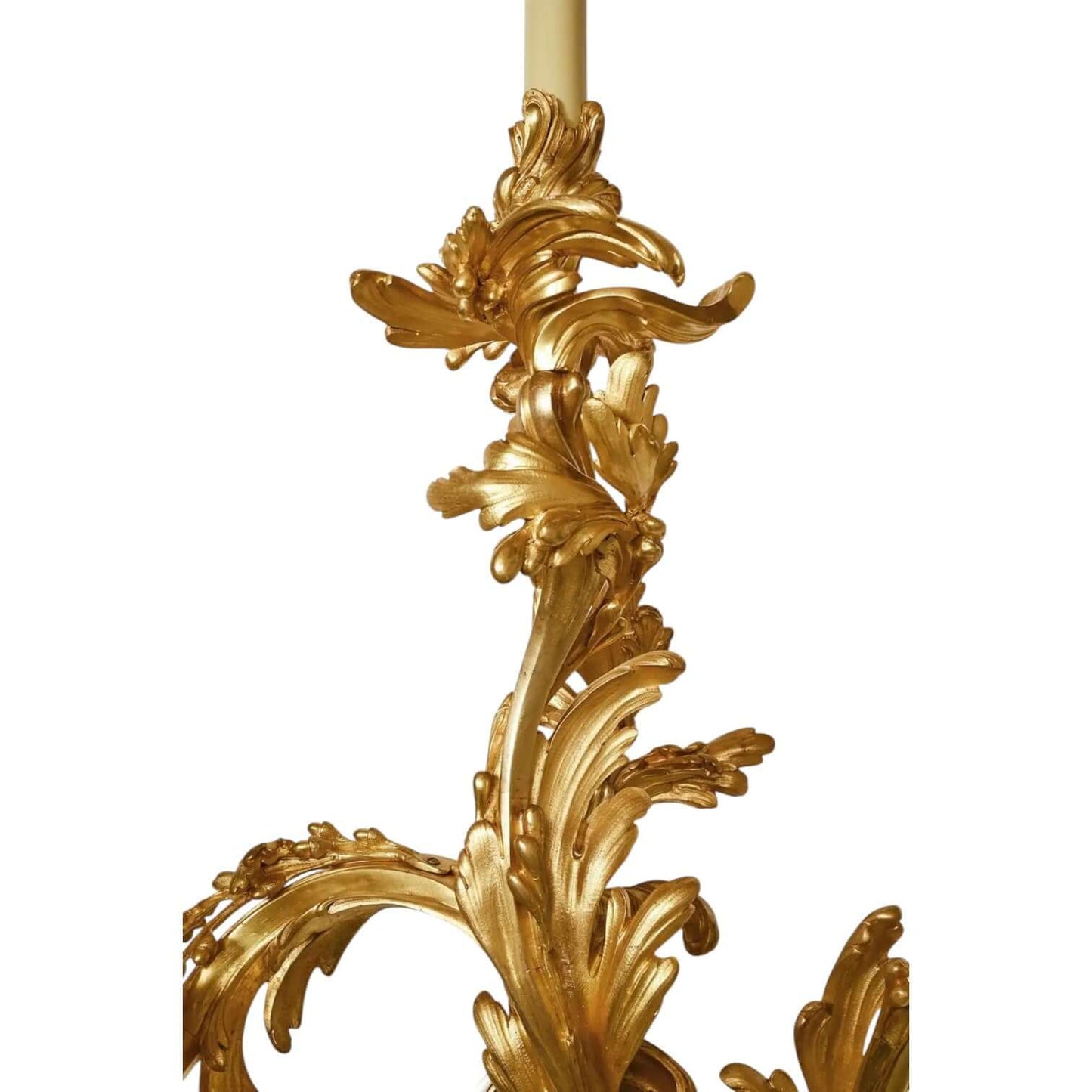 A Pair Of Louis XV Style Ormolu Three Branch Wall Lights - Antiquité Gallery