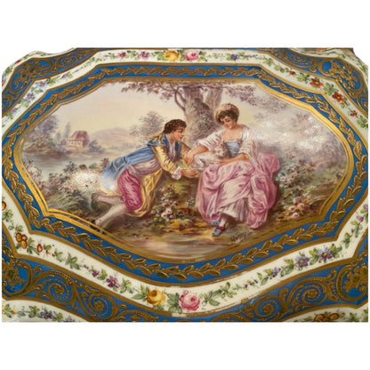 19th Century French Sèvres Porcelain Jewelry Box - Antiquité Gallery