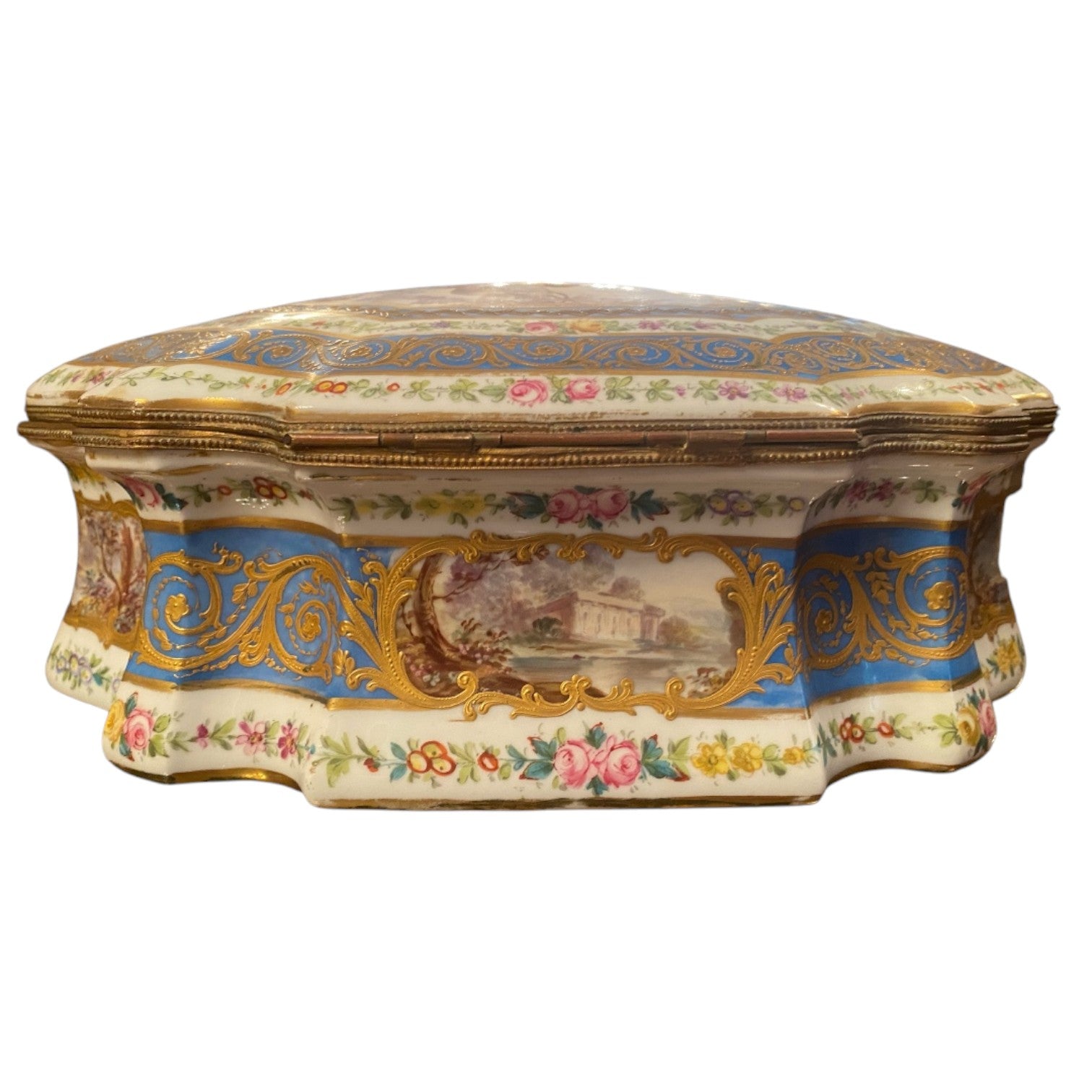 19th Century French Sèvres Porcelain Jewelry Box - Antiquité Gallery