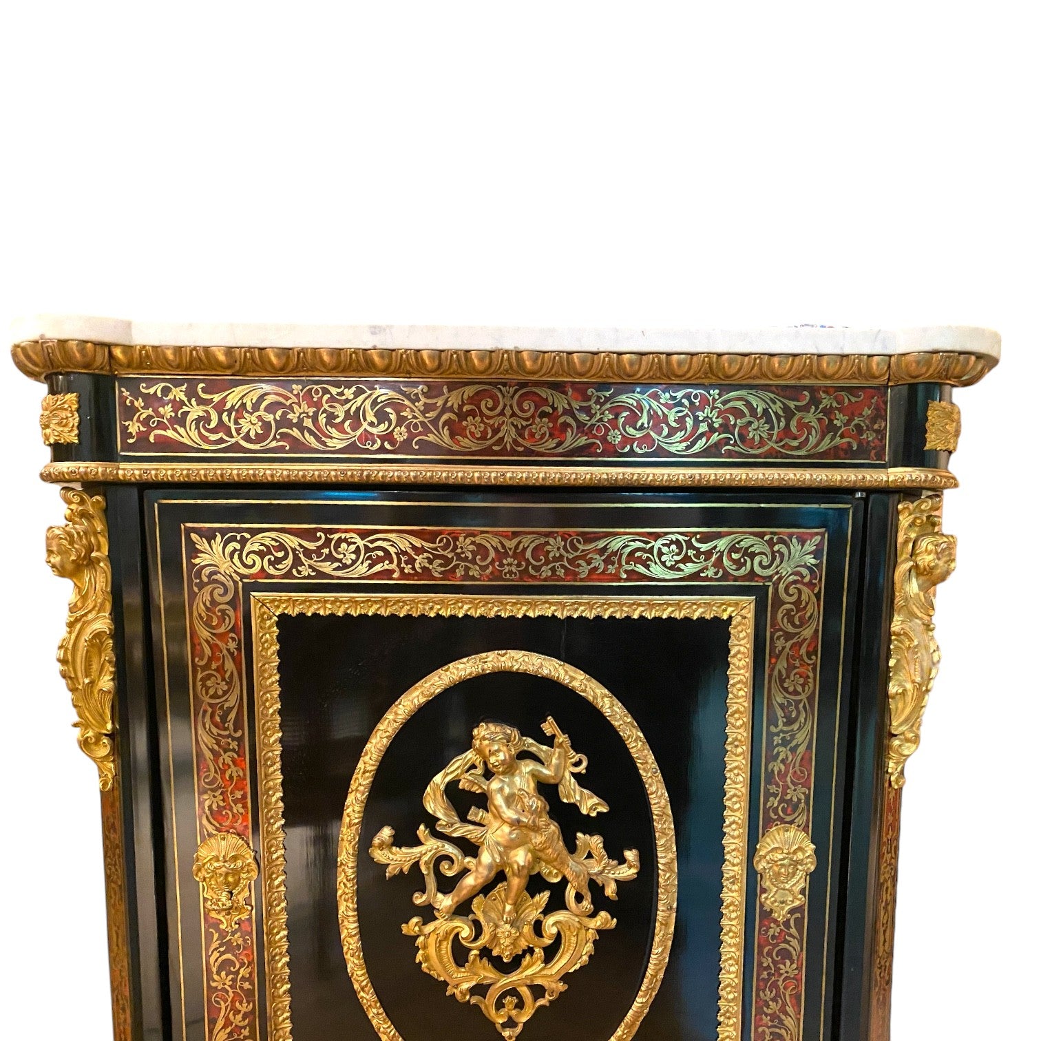 Cabinet In Boulle Marquetry, Napoleon III Period - Antiquité Gallery