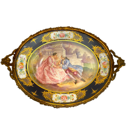oval sevres plate - Antiquité Gallery