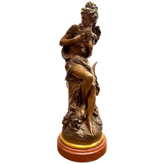 carrier belleuse bronze sculpture - Antiquité Gallery