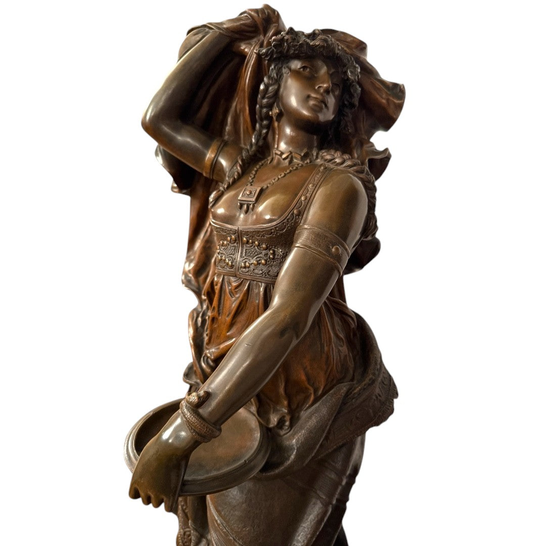 Henry Weisse (German, 19th Century), Bronze Sculpture of a Woman - Antiquité Gallery