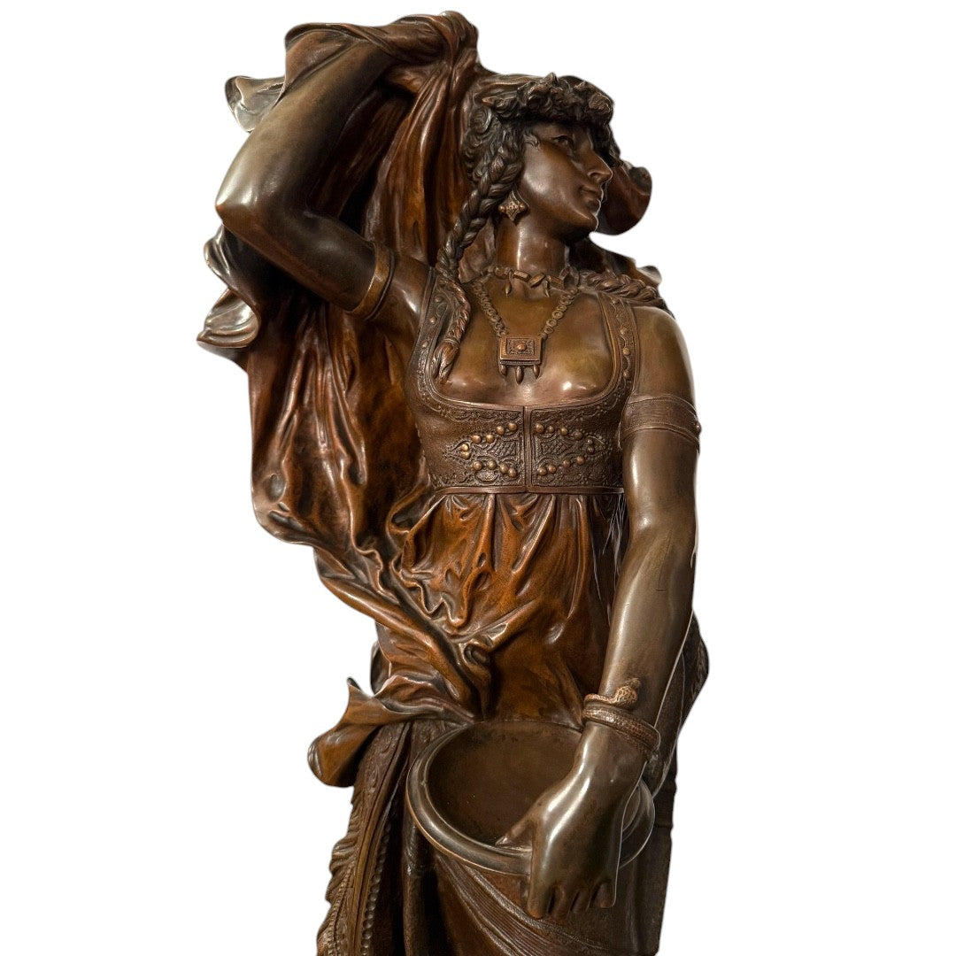 Henry Weisse (German, 19th Century), Bronze Sculpture of a Woman - Antiquité Gallery