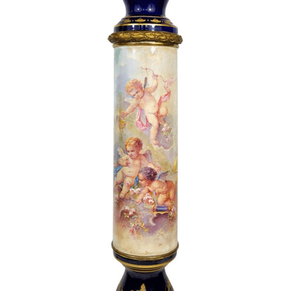 Sevres Vase on pedestal - Antiquité Gallery
