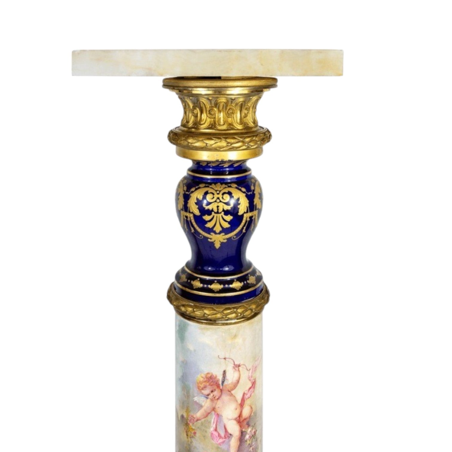Sevres Vase on pedestal - Antiquité Gallery