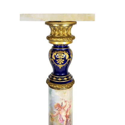 Sevres Vase on pedestal - Antiquité Gallery
