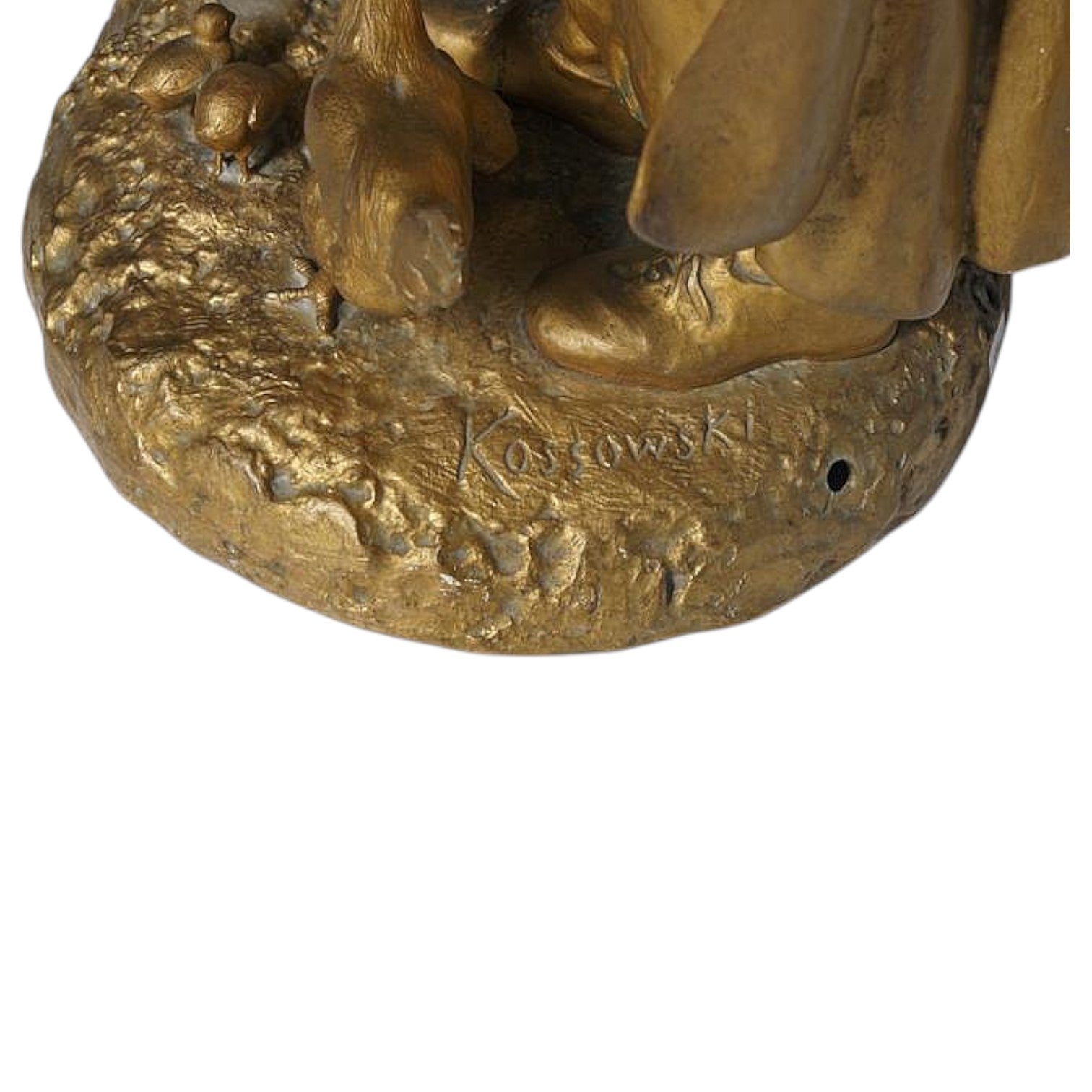 Henryk Kossowski gilt bronze and marble sculpture - Antiquité Gallery