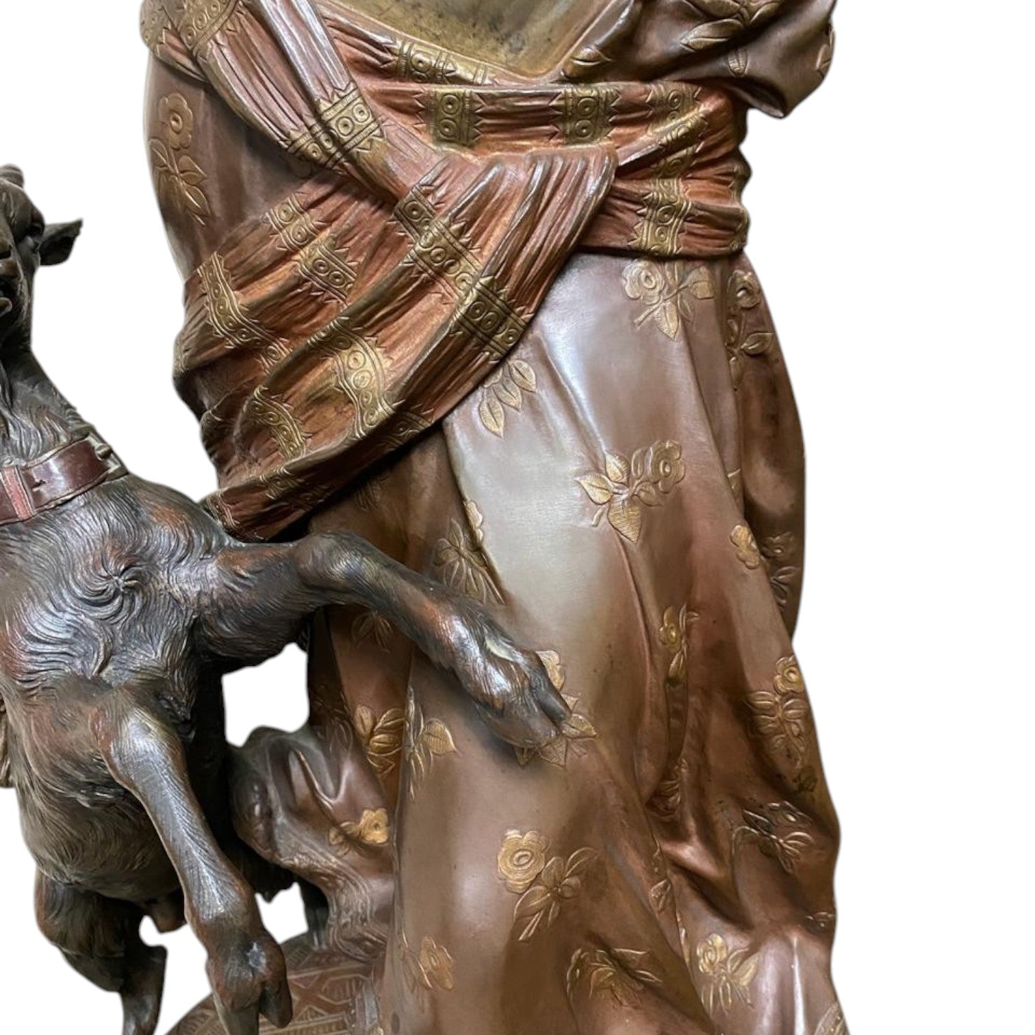 ESMERALDA & GOAT BRONZE STATUE - Antiquité Gallery